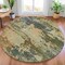 Homeroots 8' Gray Beige And Khaki Round Abstract Washable Indoor Outdoor Area Rug 630737 - alternate 4