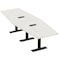 Skutchi Designs 10ft Hexagon Conference Table With Power | Harmony Series | 10 Person Meeting Room Table HAR-HEX.IR-48X120-T.BK-WA7976-EBLK - alternate 1