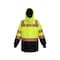2W International 380C-3 High Visibility Polar Parka, Class 3, Lime, Detachable Hood, S 380C-3 S - alternate 1