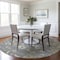 Homeroots 8' Gray Blue And Green Round Floral Washable Indoor Outdoor Area Rug 597814 - alternate 5