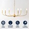 Jonathan Y Ainsley 35" 6-Light Grand Traditional Farmhouse Adjustable Swooping Arm Candle-Style Metal LED Chand JYL9562B - alternate 7