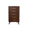 Homeroots 28" Walnut Solid Wood Five Drawer Chest 524124 - alternate 1