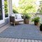 Homeroots 8' X 10' Navy Blue And Ivory Geometric Washable Indoor Outdoor Area Rug 595664 - alternate 3