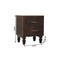 Homeroots 22" Mocha Solid Wood Round Two Drawer Nightstand 722585 - alternate 3