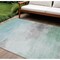Homeroots 10' X 14' Blue And Mint Green Abstract Washable Indoor Outdoor Area Rug 611287 - alternate 1