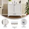 Flash Furniture Haven 36in. Vanity w/Sink, Storage Cabinet w/Blk Hardware, Bottom Drawer, Marble Countertop, Wht FS-BN-4-36-KD-WH-HDBLK-GG - alternate 4