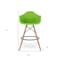 Homeroots 28" Green And Brown Heavy Duty Plastic And Solid Wood Low Back Counter Height Bar Chair 520678 - alternate 4