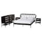 Baxton Studio Florica Art Deco Black Wood Queen 5-Piece Bedroom Set 255-14153-14151-14150-14149-14149-ZORO - alternate 1