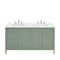 James Martin Vanities Chicago 60 in. Double Vanity, Smokey Celadon, w/ 3 CM White Zeus Silestone Top 503-V60D-SC-3WZ - alternate 1