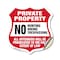 Signmission Private Property Shield Sign No Hunting, 18 Inch X 18 Inch, Vinyl Decal SHI-D-18-446 - alternate 1