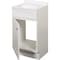 Zenith Zenna Home Wht 18'' Wx35'' Hx16''D Shaker Vanity with Wht Cultured Marble Top SBC18WW - alternate 2