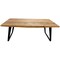 Homeroots 63" Natural And Black Solid Wood And Iron Sled Base Dining Table 488685 - alternate 1