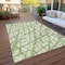Homeroots 10' X 14' Green And Ivory Abstract Washable Indoor Outdoor Area Rug 614346 - alternate 5