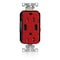 Leviton Lev-Lok TR Dup USB A-A 15A 125V Red M56AA-R - alternate 1