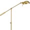 Homeroots 61" Brass Adjustable Swing Arm Floor Lamp With Gold Cone Shade 523596 - alternate 4
