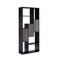 Homeroots 69" Black Wood Ten Tier Geometric Bookcase with Three Doors 630390 - alternate 1