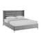 Homeroots Light Gray Velvet Upholstered King Bed Frame 544809 - alternate 2