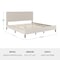 Martha Stewart Britta King Upholstered Platform Bed w/Rounded Headboard, Piped Detailing/Cushioned Sderails, Beige TW-3WDB01-K-BG-MS - alternate 3