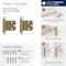 Amerock 3/8in 10mm Inset Non-Self Closing Face Mount Golden Champagne Cabinet Hinge, 1 Pair BPR3417BBZ - alternate 3