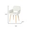 Homeroots Set of Two Beige and Oak Fabric and Steel Dining Arm Chairs, 2PK 719406 - alternate 5