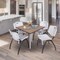 Regency Square Kahlo Breakroom Table W/ 4 M Stack Chairs, 42 in W, 42 in L, Noble Oak TPL4242NOCM47GY - alternate 2