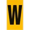 Brady Outdoor Vinyl 6 in Black on Yellow Letters W Card 1570-W - alternate 1