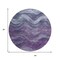 Homeroots 8' Purple And Gray Round Abstract Washable Indoor Outdoor Area Rug 618174 - alternate 3