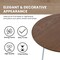 Leisuremod Round 19.7 in W, 19.3 in L, MDF/Stainless Steel, Walnut RSW-19WN - alternate 4
