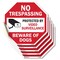 Signmission No Trespassing Protected by Video S, 4 inch X 4 inch, Vinyl Decal, 5PK OC-D-5PACK-4-92 - alternate 1