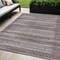 Homeroots 5' X 8' Brown And Beige Striped Washable Indoor Outdoor Area Rug 631480 - alternate 1