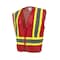 Radians Hi-Vis Econ TpO/Cl1 Two Tone Safety Vest-Red-3X SV22-1ZRM-3X - alternate 1