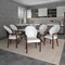 Leisuremod Opaline Series Elegant Wooden Dining Chair in Black Velvet and White, 2PK OC24BLW2 - alternate 2