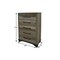 Homeroots 37" Gray Solid Wood Five Drawer Chest 524572 - alternate 2