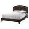Homeroots Brown Solid Wood Queen Upholstered Linen Bed Frame with Nailhead Trim 333306 - alternate 2