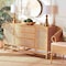 Bali & Pari Vivan Bohemian Honey Rattan and Mahogany Wood 3-Drawer Storage Cabinet 253-13911-ZORO - alternate 5