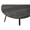 Homeroots 47" Gray And Black Rounded Metal Three Leg Base Dining Table 376477 - alternate 7