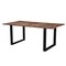 Homeroots 78" Dark Brown And Black Solid Wood Sled Base Dining Table 521831 - alternate 4