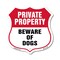 Signmission Private Property Shield Sign Beware Of D, 6 Inch X 6 Inch, Plastic Sign SHI-P-6-440 - alternate 1