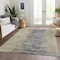Homeroots 5' X 8' Pewter Silver And Gray Abstract Washable Indoor Outdoor Area Rug 582405 - alternate 3