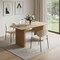 Homeroots 79" Natural Solid Wood Double Pedestal Base Dining Table 721122 - alternate 3
