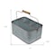Homeroots 11" Gray Metal Box 487662 - alternate 3