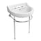 Whitehaus Collection 22 in Console Sink With Semi-Circular Bowl, Single Faucet Drilling, Brass Leg Supports and Overflow WHV022-L32-3H-C - alternate 4