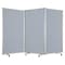 Homeroots 71" Gray Iron Folding Three Panel Screen Room Divider 348669 - alternate 1