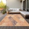 Homeroots 8' X 10' Orange Peach And Ruby Red Argyle Washable Indoor Outdoor Area Rug 613720 - alternate 6