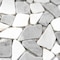 Apollo Tile Gray 11 x11 Thassos, Bianco Carrara Marble Polished Floor and Wall Mosaic Tile 4.2 sqft/case, 5PK APLDC88PB2A - alternate 6