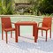 Leisuremod Weave Mace Indoor/Outdoor Arm Chair, Orange MCA19OR - alternate 3