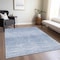 Homeroots 3' X 5' Denim Blue And Blue Abstract Washable Indoor Outdoor Area Rug 587404 - alternate 6