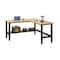 4Dock 72 in. L-shaped Heavy Duty Workbench with Rubber Wood Tabletop WB601L-7230-RB - alternate 1
