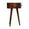 Homeroots 21" Brown Solid Wood Round One Drawer Nightstand 651556 - alternate 10