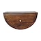 Homeroots 18" Chestnut Solid Wood One Drawer Half Moon Floating Nightstand 653844 - alternate 1